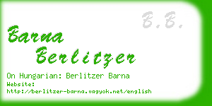 barna berlitzer business card